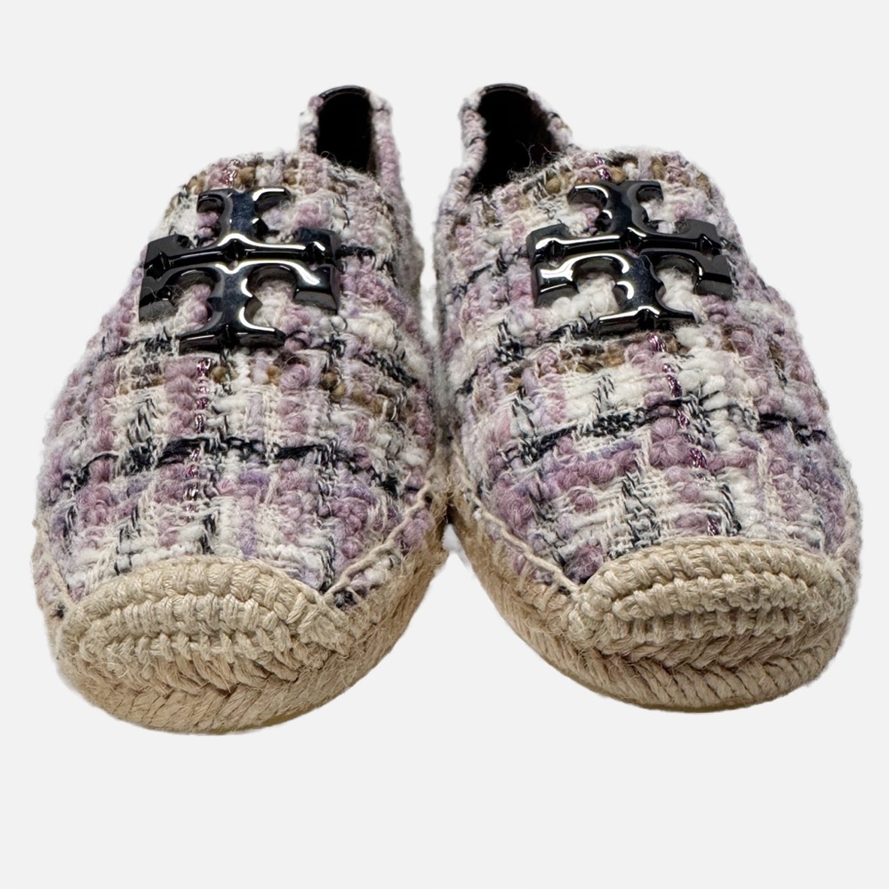 Tory Burch | Everly Tweed Espadrille -Purple Multicolor Tweed - Picture 4 of 12